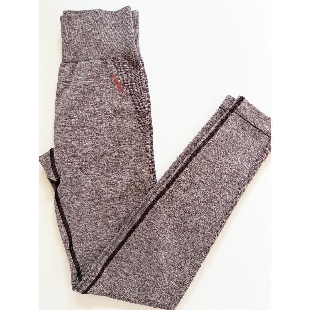 Gymshark Flex High-Waisted Seamless Leggings Charcoal Burgundy